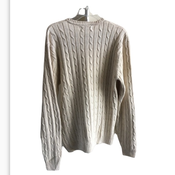 NWT 100% Cotton Cable Sweater.  L - Picture 2 of 3